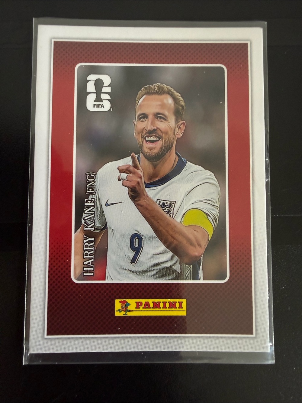 Panini Red Framed Soccer FIFA Trading Card with Prizm Booster Pack & Sticker Pk